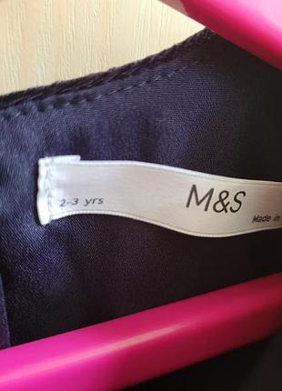 Велюровое платье m&amp;s на 2-3 года 4