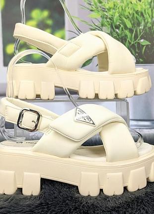 Босоножки подростковые для девочки jong golf бежевые на платформе 5695