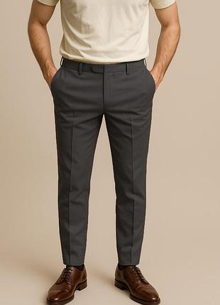 Мужские брюки классические серые marks&spencer