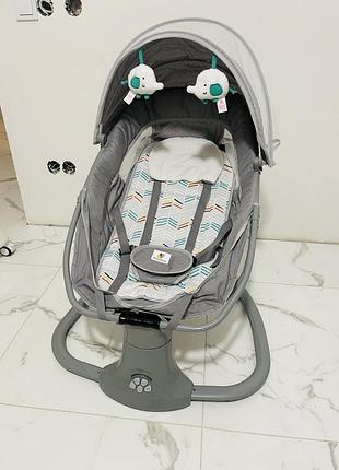 Укачивающий центр-качель / шезлонг/ кресло-качалка/ с рождения mastela light grey, светосерый