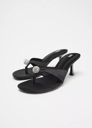 Мюлі жіночі чорні zara new