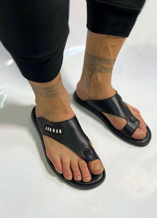 Чоловічі шкіряні шльопанці