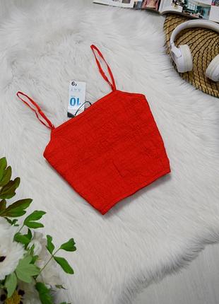 Топ резинка червоний кроп топік