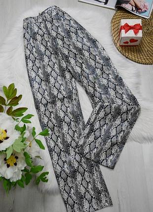 Штани зміїний принт латексні під шкіру брюки