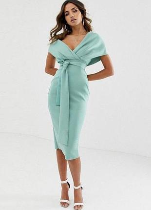 Розпродаж сукня asos міді з ефектом падаючого плеча2 фото