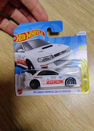 Машинка hot wheels subaru impreza 228-sti версія '98