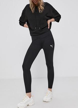 Легінси puma жіночі колір чорний гладкі