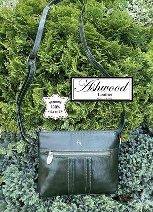 Ashwood англія фірмова шкіряна компактна жіноча сумка кросбоді натуральна шкіра оригінал