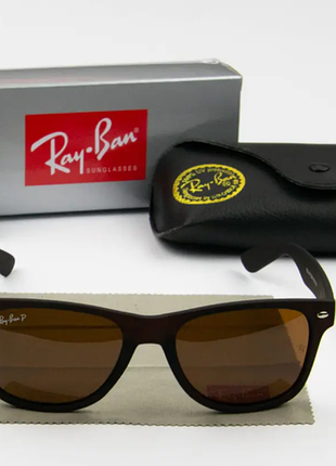 Очки ray ban wayfarer поляризационные. солнцезащитные очки ray ban коричневые матовые.
