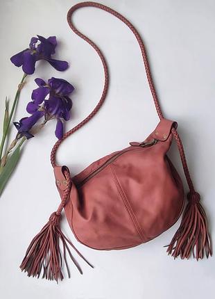 Шкіряна брендова сумка хобо mulberry оригінал.
