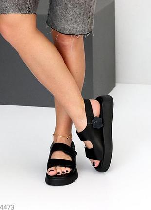 Стильні жіночі босоніжки шкіряні у моко , білому та чорному кольорі 🔥5 фото