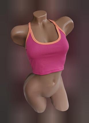 Топ розовый с открытой спиной