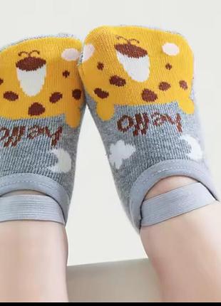 Носки нескользящие хлопковые детские носки с мультфильмами для мальчиков, девочек