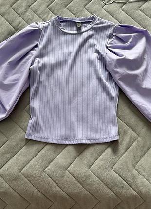 Кофта-блузка з пишними рукавами shein