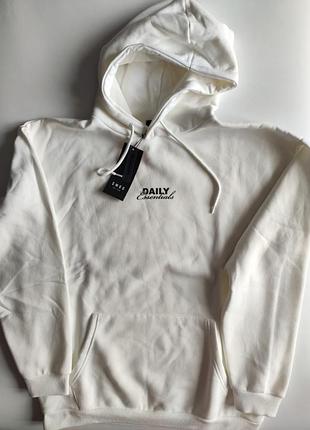 Худи с капюшоном smog (new yorker) белая р. l