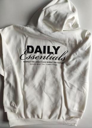 Худи с капюшоном smog (new yorker) белая р. l