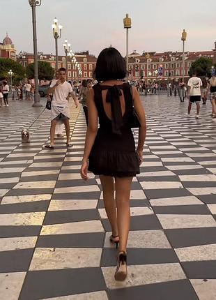 Чорна міні сукня zara 0881/366