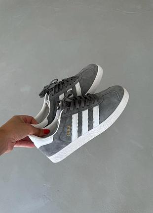 Кросівки adidas gazelle grey white