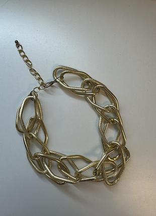 Женское колье, золотое массивное колье, золотая цепочка