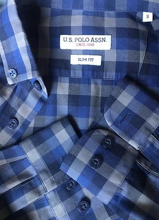 Стильна картата бавовняна чоловіча сорочка бренд u.s. polo assn