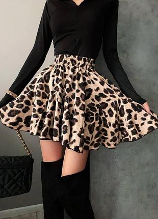 Бомбезные юбка мини лезвия на резиночке, юбка пышная