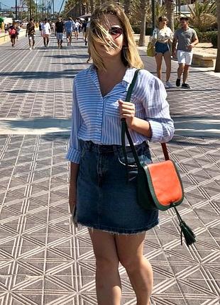 Джинсова спідниця stradivarius