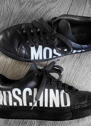 Женские кроссовки moschino serena черного цвета
