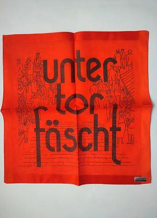 Вінтажна швейцарська батистова носова хустка платок lehner