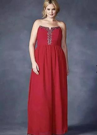 Вишукана червона вечірня сукня-максі ❗ 👠 👠 💄 🍷 16/20