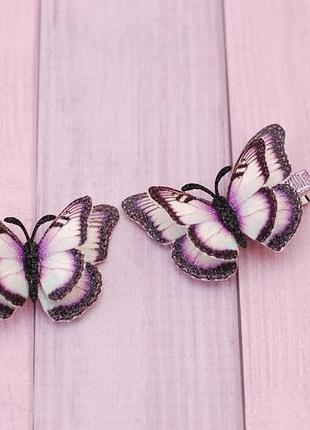 Заколки-бабочки разноцветные