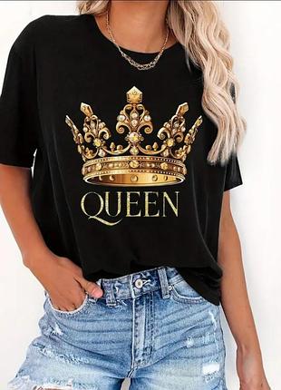 Футболка чорна queen