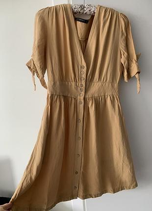 Сукня літня з натуральної тканини із додаванням льону