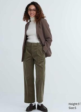 Женские вельветовые брюки свободного кроя uniqlo