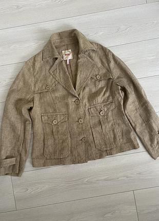 Лляний трендовий жакет