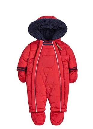 Дитячий зимовий комбінезон на 1 рік 9 12 місяців червоний комбінезон для хлопчика для дівчинки
