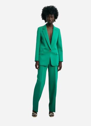 Зеленые брюки zara 6