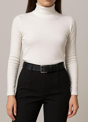 Классический черный кожаный ремень