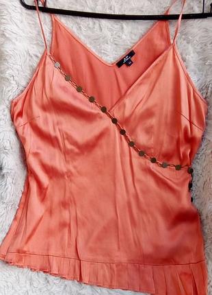 Avant premier топ майка блузка нат. шовк,  р.м(38/10/46), теракотова