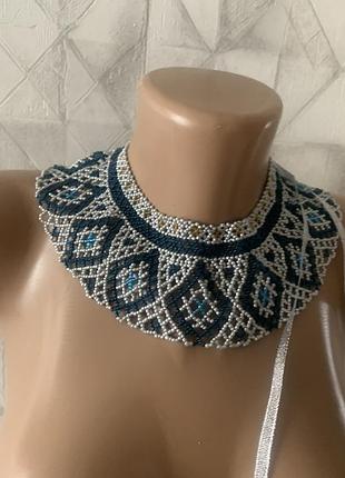 Українська народна прикраса етно вінтаж силянка кривулька ромби кольє намисто подарунок
