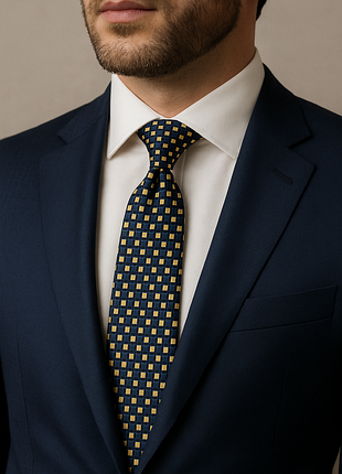 🟨 мужской галстук из итальянского шелка