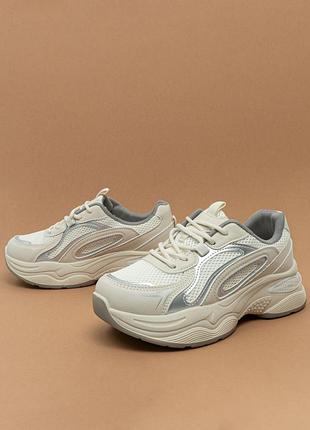 Женские кожаные кроссовки сетка молочные 36-41 кроссовки жеncкиэ navigator