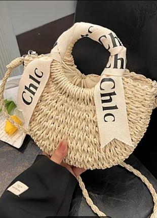 Сумка из искусственной соломы