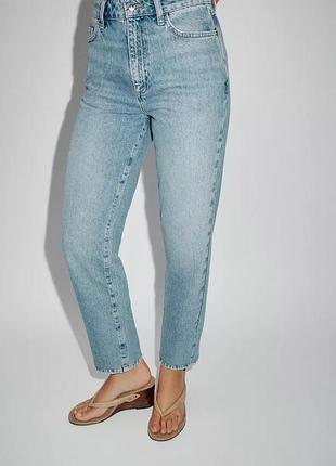 Світлр блакитні мом джинси zara new