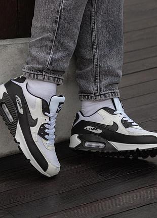 Кросівки nike air max 90 white black 9