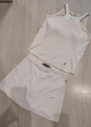 Комплект спортивный, юбка + майка nike, оригинал, р. xs/s