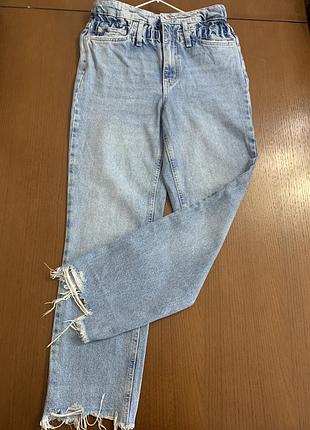 Джинси з необробленим низом river island xs s