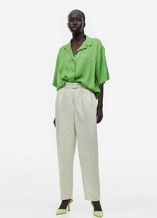 Блузка вискозная для женская h&m l зеленая