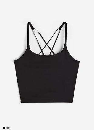 Укорочений спортивний топ h&m з матеріалу drymove™