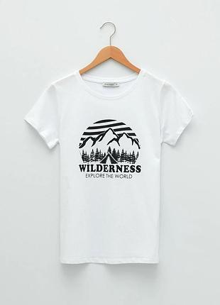 Хлопковая трикотажная футболка с принтом от lcw casual