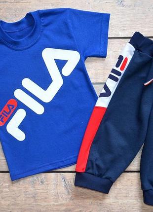 Костюм для мальчика "fila" фила с бриджами (рост 86-92, 92-98, 98-104, 104-110, 110-116, 116-122)